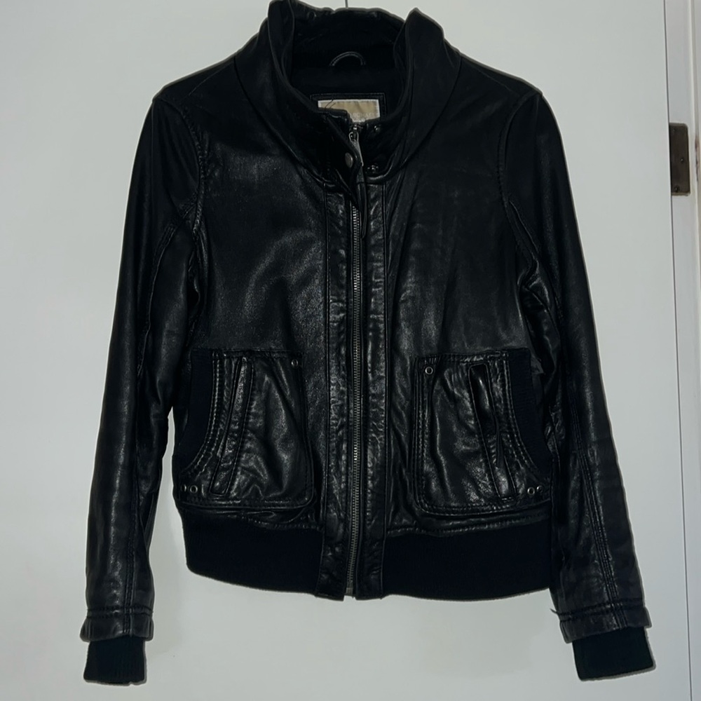 Michael Kors, bomber jacket, leather size medium